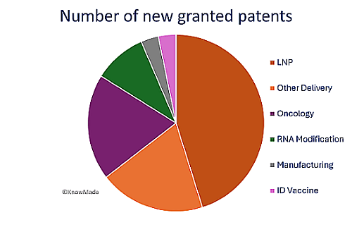 Overview of the new granted patent by technological segment.