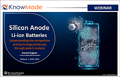 Featured image of the webinar on Silicon anode for Li-ion battery.